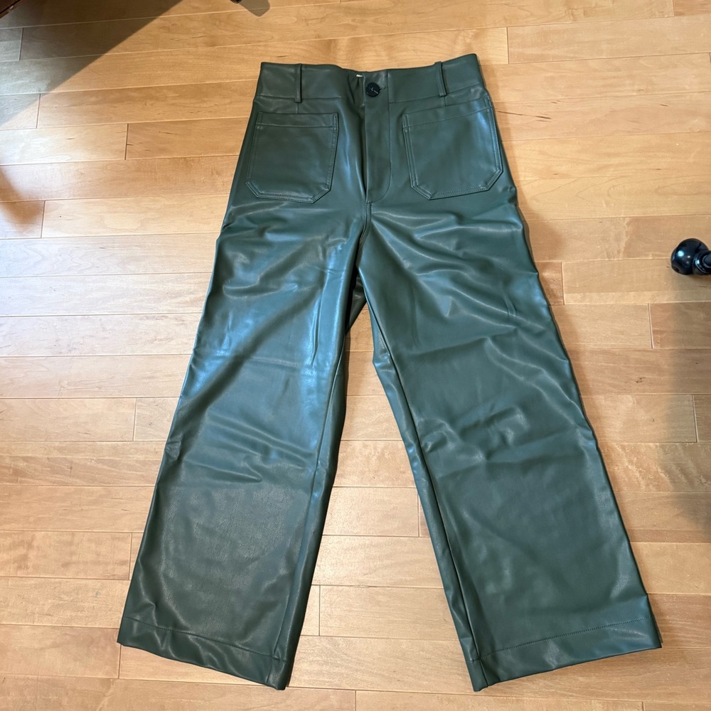 Maeve Green Leather pants Collete